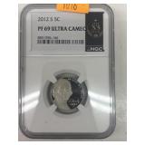 2012 S 5C Nickel Pf 69 Ultra Cameo