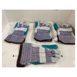 4 pair leather work gloves (L)