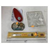 McDonaldï¿½s ruler, Can Opener, Coin Decor, dish