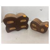 2 Wooden Jewelry / Trinket Boxes