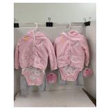 2cnt Baby Clothes Set, Size 6-9m and 3-6m