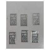 6 cnt  - fractional silver bullion pieces