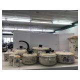 Pots, Pans, salt pepper Shaker, tea Pot,