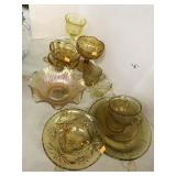 Yellow dishes vntg