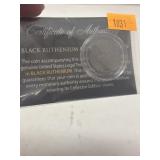 Black Ruthenium plated collectible Nickel