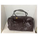 Bath & Body Works brown faux crocodile duffle bag