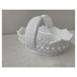 Fenton Hobnail Milm Glass with Handle