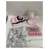 Baby Tethers, toy, hat, rag