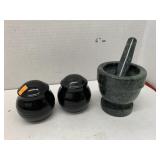 S&P Shakers and Marble Mortar