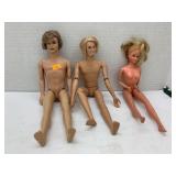3 Vntg Dolls, Barbie