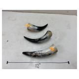Polished cow horns