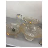 Cake Plate, Vase, Bowls