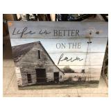 Farm Wall Canvas Approx 28x22
