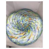 Hand Blown Glass Bowl, large approx 26 inch