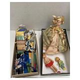 Vntg dolls and sewing items