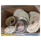 Vintage Plates & Misc Box