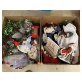 2 boxes of Christmas decor