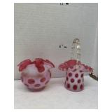 Glass Basket and Vase