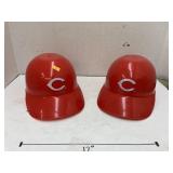Pair of Cincinnati Reds plastic caps
