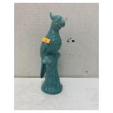 Ceramic teal bird figure