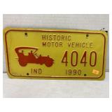 Historic motor vehicle plate
