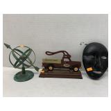 Metal Nutcracker, Metal Mask Decor, Metal Sphere