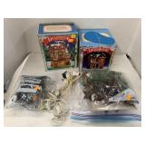 2cnt Light up houses and misc items