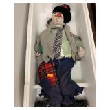 Porcelain and soft Clown Doll