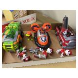 Paw Patrol 3 with vehicles and 4 extra dogs