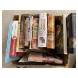 Box of cookbooks