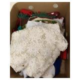 Tablecloth and misc Christmas items