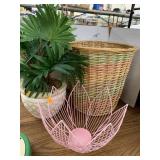 Baskets and Fake Plant
