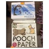 Dog muzzle and pooch paper
