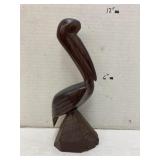 Carved wood pelican