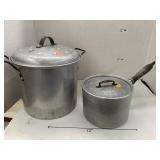 2cnt Aluminum Pots