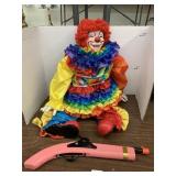 Clown Doll and wooden Cap Gun