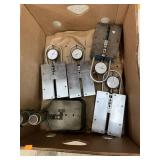 Box of Mitutoyo gauges and misc