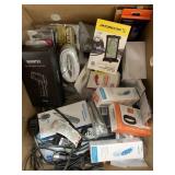 Box of assorted items, Voice recorder,