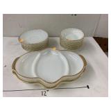 Vntg Anchor Hocking/Fire King milk glass pieces