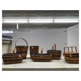 6 Mini Longaberger Baskets with inserts