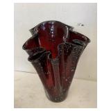 Vntg Murano Hand Blown Glass Vase