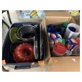 2 boxes of kitchen items