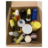 Box of oil, De-icer, misc, all opened / used