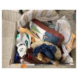 Goose clothes, pillow, wreaths, quilt books, etc