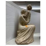 Mom and Girl Heavy Statue Decoration, Approx 14