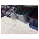 Group of 5 Totes w/ Clothes