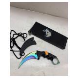 TACTICAL COMBAT KARAMBIT NECK KNIFE Survival