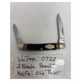Vintage 2 Blade Peanut Knife Old Timer - 0722