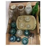 Misc Box, Insulators, Bottles, Jars