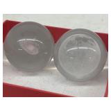 Clear Crystal Ball Glass W/ Galaxy & Moon